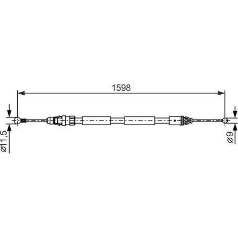 Câble de frein à main Bosch 1987482388