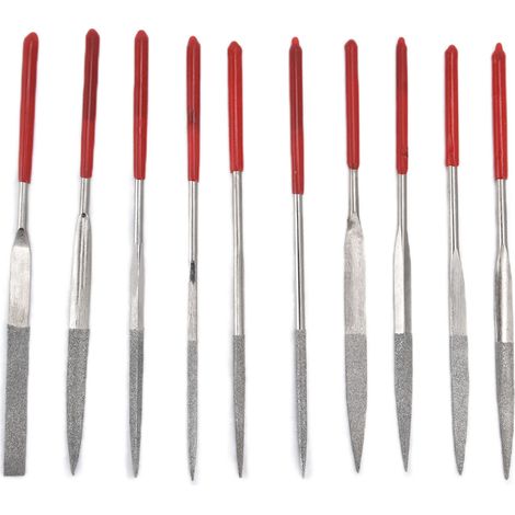 10Pcs Needle File Set Hardened Sturdy Durable Comfortable Handle Convenient Jewelry Files4x160mm