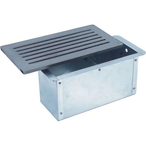 Fonderia Bongiovanni - Grille en fonte 30 x 16 cm et tiroir ramasse-cendres H 14 cm (1/4)