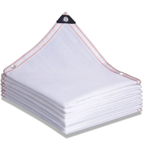 Voile d'ombrage Filet D'ombrage de Jardin,Toile D'ombrage de Protection Solaire pour L'extérieur,Filet de Protection Solaire À 75%,Voiles D'ombrage,pour Pergola Ou Abri D'auto,Blanc (2x2m) (1/5)