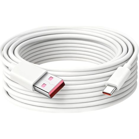 Câble USB A vers Type C 10m pour Caméra de Surveillance,Blanc (1/5)