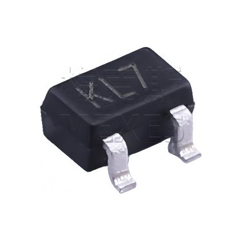 Changdian/Changjing BAT54CW SOT-323, sérigraphié KL7, puce de diode Schottky à montage en surface, composant électronique, 5 pièces, emballées en 5 unités.