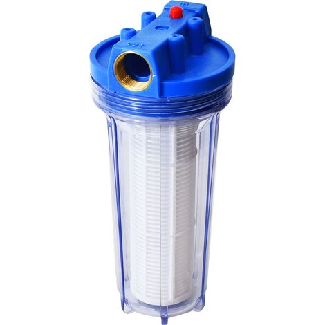 Filtre à eau 6 000 l/h 5,5 bars Raccord 1 pouce Cartouche filtrante lavable idéale pour les pompes (1/5)