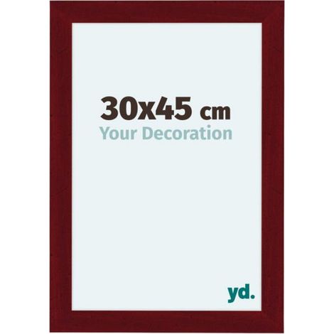 1 Cadre Photo MDF 30x45 cm Vin Rouge Patiné Horizontal Vertical Salon Chambre Bureau
