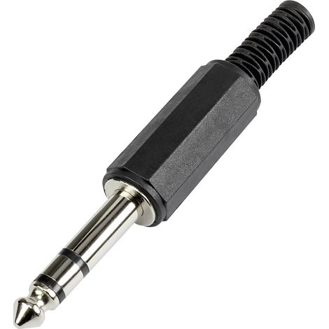 Jack 6.35 mm mâle, droit TRU COMPONENTS 595201 Nombre de pôles: 3 stéréo noir 1 pc(s) S842601