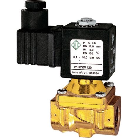 Riegler 2/2-MV,MS,NC,vorge.,230-240V,50-60Hz,16VA,NBR,G3/8,PN0,1-20bar (1/3)