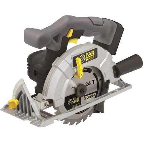 Fartools – Scie circulaire 18V Ø165mm – Vitesse 3800 tr/min – Capacité de coupe 50mm à 90° – Pour bois et métal – Design ergonomique (1/6)