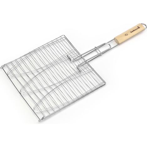 Barbecook Griglia per 3 pesce per barbecue, graticola per 3 pesce per barbecue, accessori per barbecue, 59x28x2cm (1/5)