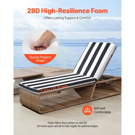 Coussin de Bain de Soleil - 189 x 56 cm Coussin de Chaise Longue (1/5)