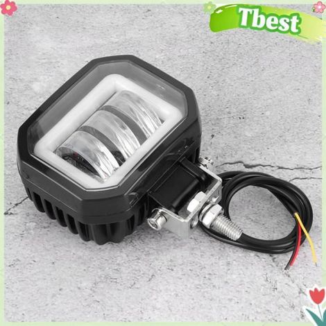 Tbest Lampes de travail à LED Lampe de Travail LED Lampe Carrée Yeux d'Ange 3.5po 6000K auto retroviseurs Lumière blanche froide (1/4)