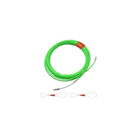 Ago tirafili in nylon da 30 m con testa guida flessibile, tirafili per elettricisti, infilacavi, cavo per tirare cavi elettrici, diametro 4,5 mm (verde) (1/4)