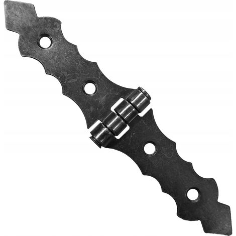Charnière décorative ZOF150 - 34x150 mm - Noir - Résistante et élégante - Idéale pour portails (1/5)