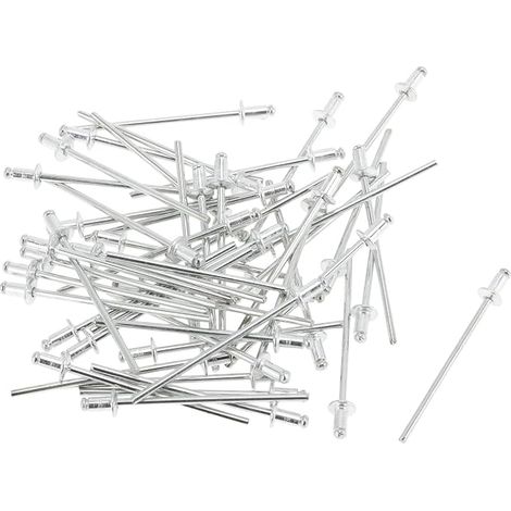 Large Flange Dome Head Blind Rivets 2.4mm Handle Diameter 4mm Handle Length 5mm Silver Iron Flange Diameter (1/5)