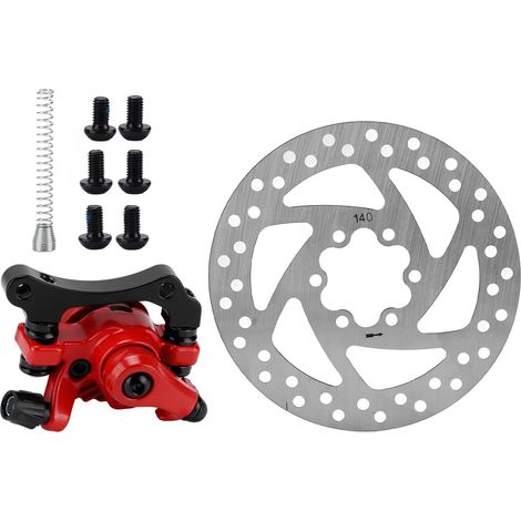 Accessoires de frein, kit d'étrier de disque de frein en acier inoxydable avec 6 trous 140mm en acier inoxydable pour scooter électrique (1/5)