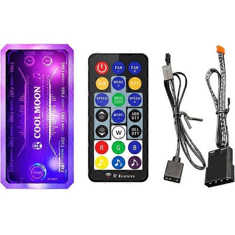 Télécommande de synchronisation de ventilateurs RGB CoolMoon avec carte mère (1/5)