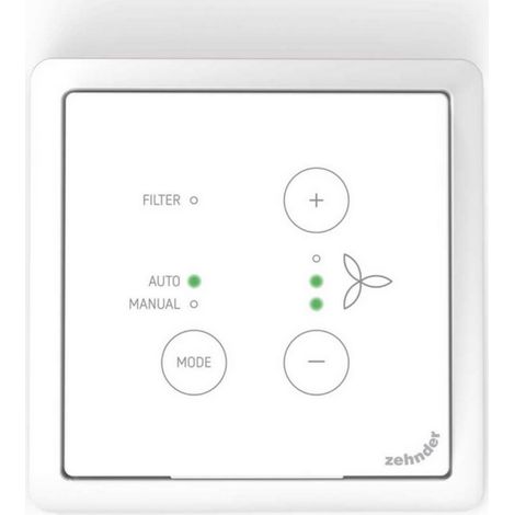 Módulo control ventilación Zehnder comfoswitch c67 función away botones táctiles (1/3)