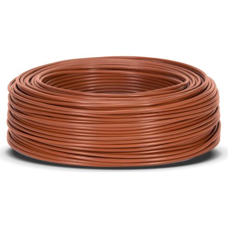 Halogenfreies Elektrokabel 10 mm² Braun 50 m PVC-Draht H07Z1-K Elektrokabel (1/5)