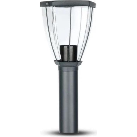 Borne de Jardin Lanterne Noire 80cm pour Ampoule E27 IP44 - SILUMEN (1/5)