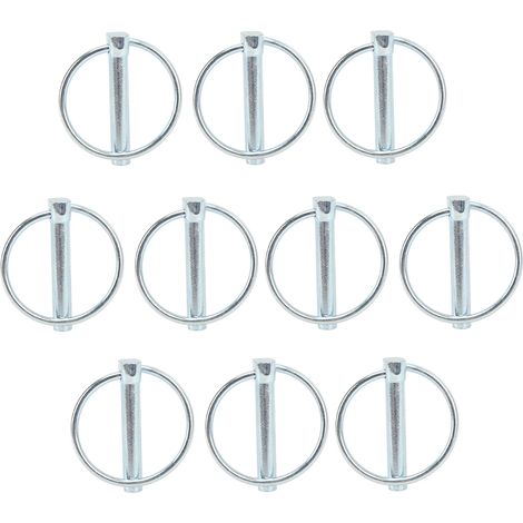10 Anneaux de Goupille en Acier au Carbone 8x45mm - Clips d'Arrêt Annulaires pour VTT, Camions, Bateaux, Remorques et Tracteurs (1/5)