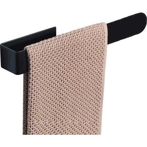 (370 mm Noir) Porte-papier toilette sans perçage en acier inoxydable SUS304, distributeur de rouleau d'essuie-tout auto-adhésif à fixation murale pour salle de bain et cuisine (1/5)
