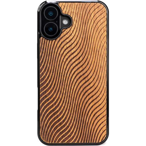 Custodia in legno Bewood per iPhone 16 Plus WAVES MERBAU (1/5)