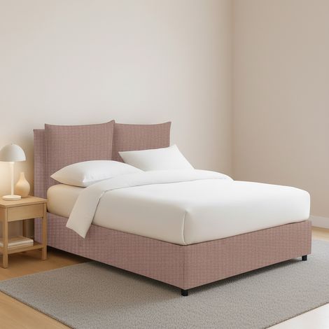 Cama Plaza y Media Newton, Desenfundable, Hecho en Italia, Rosa Antiguo (1/5)