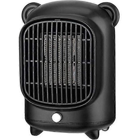 Chauffage portable, mini chauffage électrique de bureau 500W, motif dessin animé, chauffage d'intérieur PTC, ventilateur, chauffage de jardin, chauffage pour poêle, noir. (1/5)