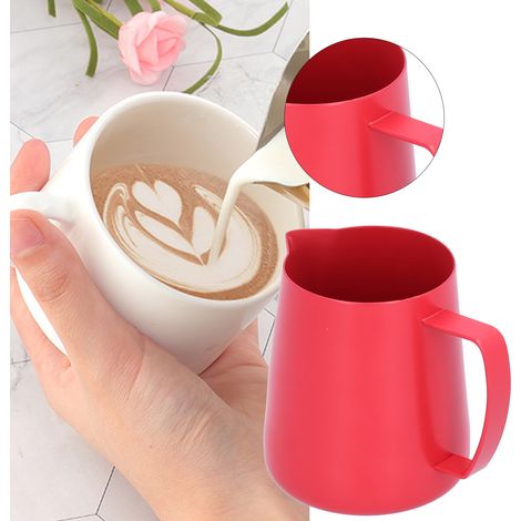 600-ml-Latte-Art-Kaffeekanne, Kaffeezubereitungszubehör, Rot (1/5)