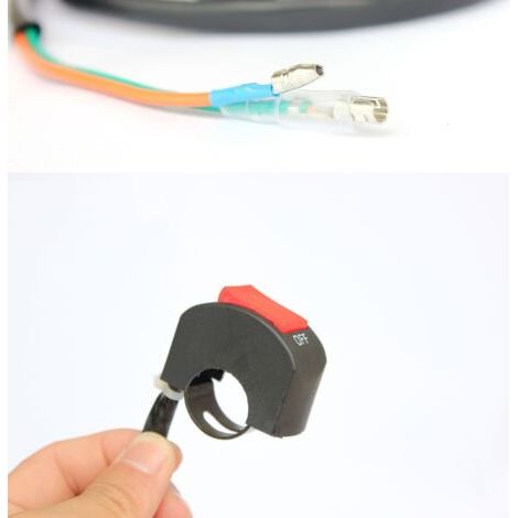 Interrupteur de phare de moto universel pour guidon, bouton marche/arrêt, 7/8 pouces (1/3)