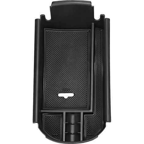 Plateau organisateur pour accoudoir central voiture Toyota C-HR 2017 boîte rangement plastique noir 3 tapis antidérapants (1/5)
