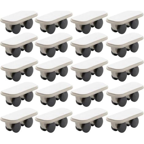 20 Pièces Roulettes Auto-Adhésives Roulettes pour Meubles Roulettes Autocollantes Roulette Poulie de Boîte de Rangement Mini Roulettes pour Meubles et Conteneur de Stockage (1/4)