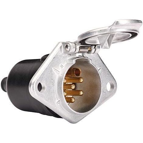 Enchufe hembra 7 polos terminal plano met谩lico HELLA 8JB003834021 (1/2)