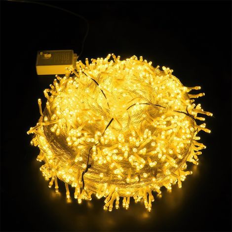 Ghirlanda luminosa da esterno - 80 m 800 LED - luci natalizie da esterno 8 modalità - con timer telecomandato - impermeabile IP44 - adatta per Natale - matrimoni - Pasqua - giardino (bianco caldo)