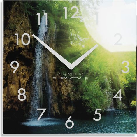 Reloj de pared silencioso moderno Cascada (1/4)