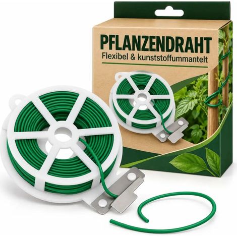 Pflanzendraht 50 Meter Bindedraht Gartendraht Pflanzenbinder Rankhilfe (1/5)