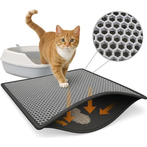 Katzenstreumatte, doppellagig, Wabenmuster, wasserdicht, für Zuhause (1/5)