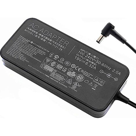 120W 19V 6.32A AC Adaptateur Chargeur Compatible pour ASUS A15-120P1A PA-1121-28 ADP-120RH B N750 N500 G50 N53S N55 FX504 UX510UW N56J N56VM N56VZ Alimentation pour Ordinateur Portable (1/5)