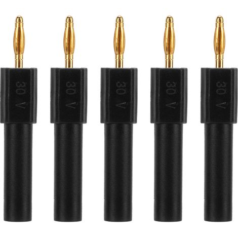 5 fiches bananes de conversion noires 2mm à 4mm, excellente connectivité et conductivité, ensemble de 5 pièces (1/5)