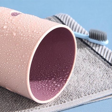 Vasos para cepillos de dientes，Vaso de plástico para enjuague bucal，Vaso de plástico，Vaso de baño de plástico，Accesorios de baño，2 piezas (1/4)
