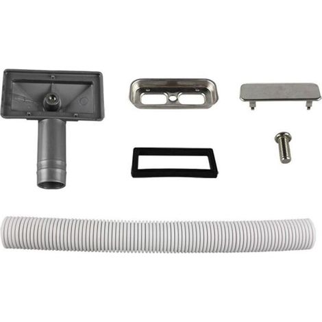 1 Stück Überlaufrohr, dehnbarer Spülbeckenüberlaufschlauch, quadratischer Anschluss (Größe: 75 x 40 mm), Schlauchlänge 230–600 mm, Durchmesser 26 mm (Innendurchmesser: 21 mm)