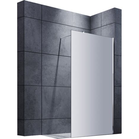 SONNI 8mm Glas Walk In Dusche Duschwände Duschabtrennung Duschkabine mit Stabilisator Nano ESG 80x200cm vollsatiniert (1/5)