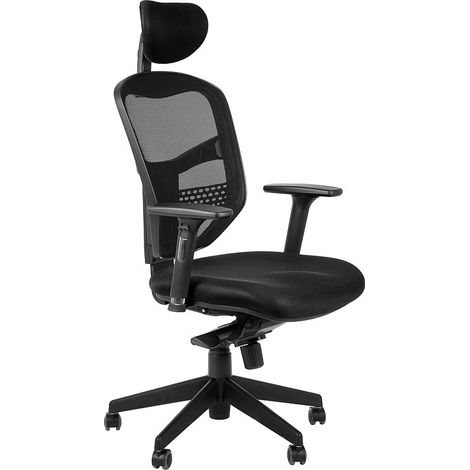 Drehstuhl mit ausziehbarer Sitzfläche HN-5038 SCHWARZ (1/5)