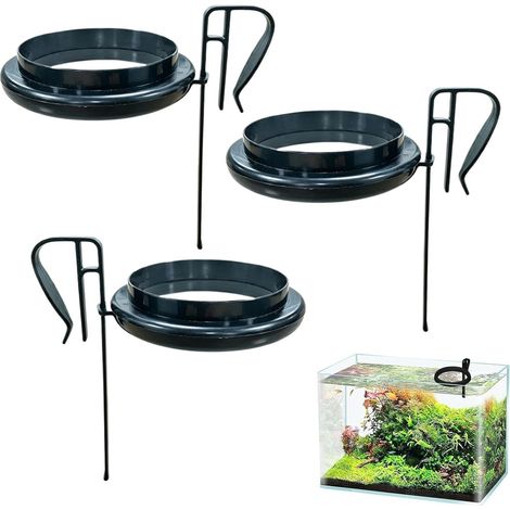 Anneau d'alimentation pour Poissons 3 Pièces à Clipser Cercle Flottant  Anneau d'Alimentation pour Aquarium Pour Aquarium Sans Cadre Convient aux Poissons Guppy et aux Tortues d'Eau Do (1/5)