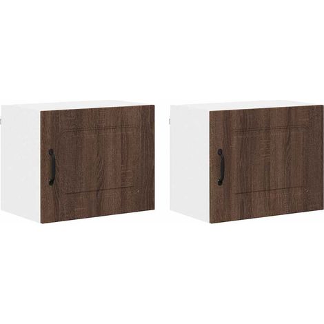 Meuble mural de cuisine,Armoire de cuisine 2 pcs Chêne brun 50 x 31 x 40 cm CFW90533 (1/5)