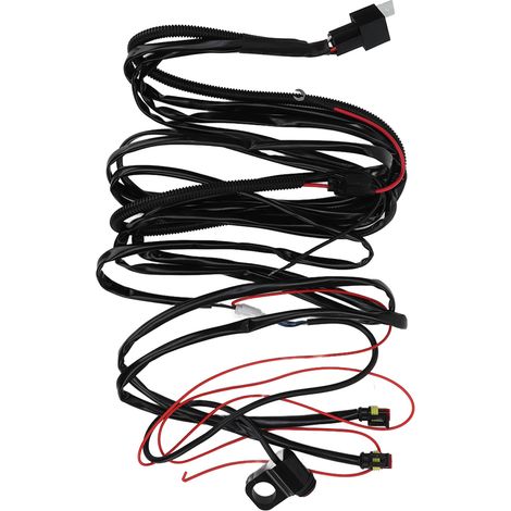 Câble étanche de 2,2 m pour interrupteur à bouton de guidon de moto avec feux antibrouillard à LED, compatible avec quads et motos tout-terrain. (1/5)