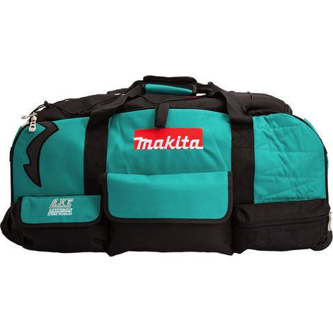 Makita – Sac de transport 700 x 380 x 300 mm – Tissu robuste – Compartiments pour outils – Roulettes et poignée trolley