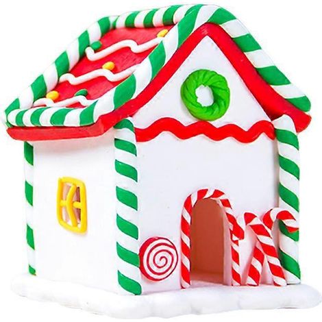 Décoration de Noël pour petite maison, cabane, ornement de Noël, jolie décoration de Noël-White