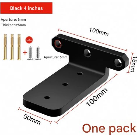Mensola a scomparsa con staffa triangolare a parete, telaio di supporto portante, spessore 5 mm, superficie di appoggio spessa 100 mm. (1/5)