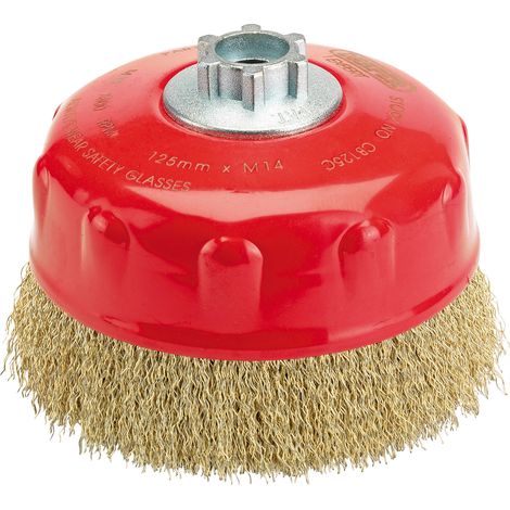 Draper Expert 80mm M14 Twist Knot Wire Cup Brush for Surface Cleaning and Rust Removal (1/5)