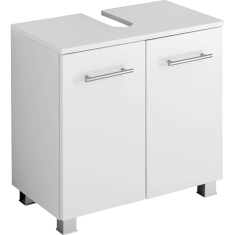 Meuble sous lavabo Pollet 60cm 2 portes - blanc